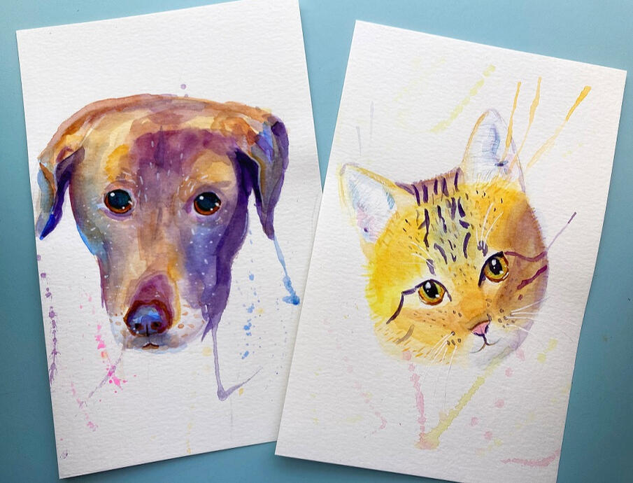 Pet Portraits - Watercolor